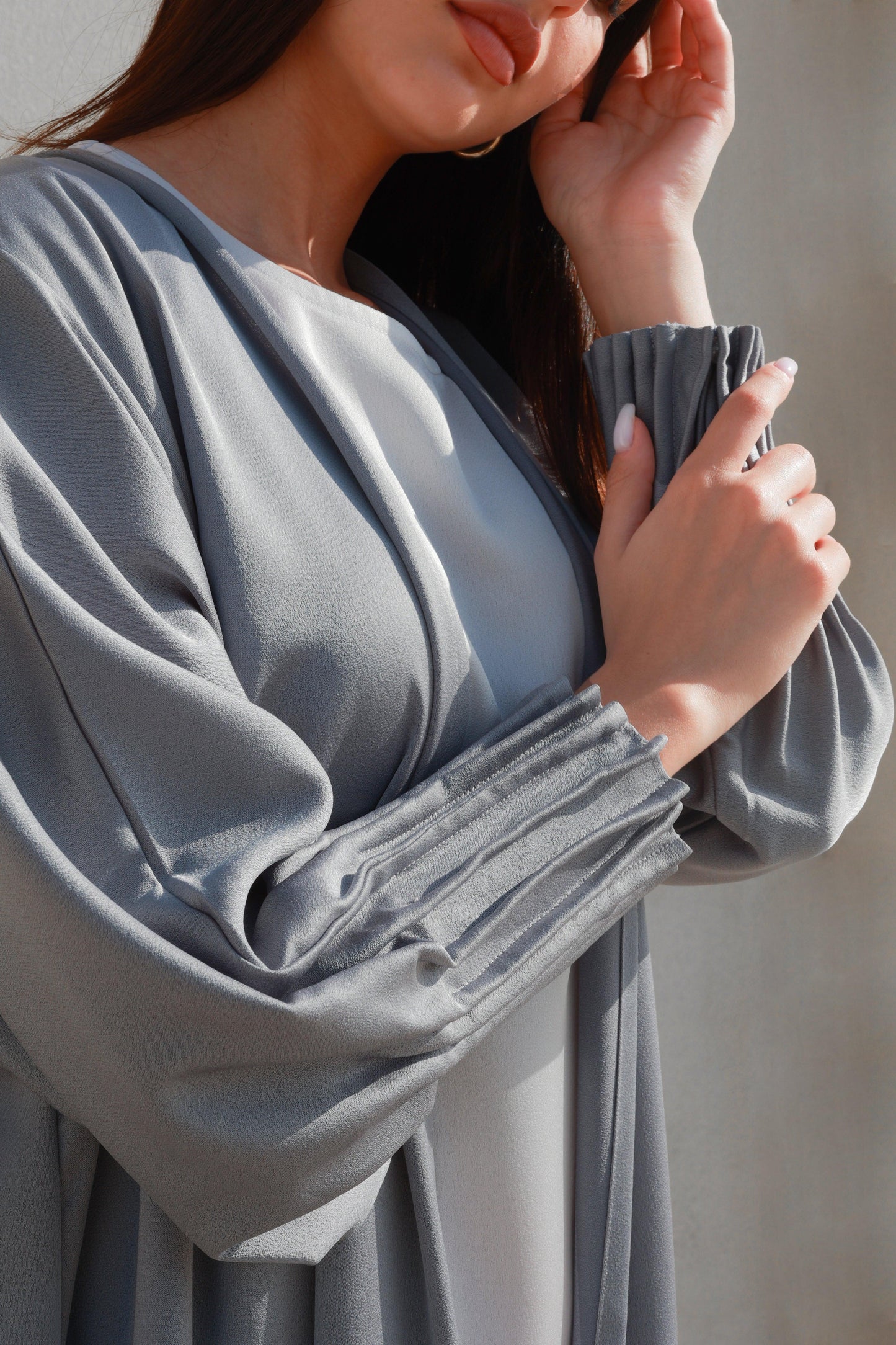 Bousaada Abaya Set - Grey - Hayaa0fficial